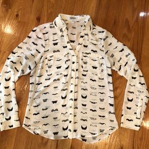 Express Mustache Portofino blouse size XS (rare htf)